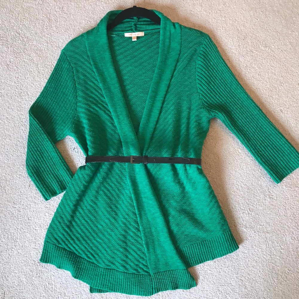 Skies Are Blue - Kelly Green Sweater Size M-L